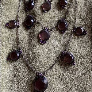 Purple 3 layered necklace